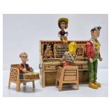 Complete Original 1940's Unique Art Mfg Company Tin Toy Set - LIL ABNER & The Dogpatch Band Complete Original 1940's Unique Art Mfg Company Tin Toy Set - LIL ABNER & The Dogpatch Band