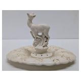 Vintage RED WING Art Pottery Deer Flower Frog w/Original Base Vintage RED WING Art Pottery Deer Flower Frog w/Original Base