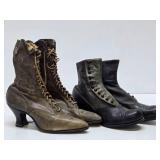 2 Pair of Antique Victorian Ladies' Boots 2 Pair of Antique Victorian Ladies' Boots
