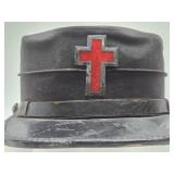 Original Antique 1880's era KNIGHTS TEMPLAR Masonic Uniform Cap Original Antique 1880's era KNIGHTS TEMPLAR Masonic Uniform Cap