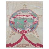Original Antique 1890's Silk Minnesota State Flag Original Antique 1890's Silk Minnesota State Flag