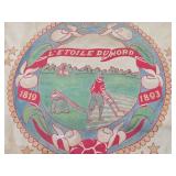 Original Antique 1890's Silk Minnesota State Flag Original Antique 1890's Silk Minnesota State Flag