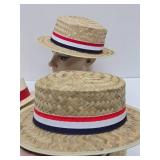 Group of Vintage Straw Hats & Political Campaign Hats Group of Vintage Straw Hats & Political Campaign Hats