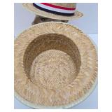 Group of Vintage Straw Hats & Political Campaign Hats Group of Vintage Straw Hats & Political Campaign Hats