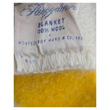 Vintage Hudson Bay Style Wool Blanket from Montgomery Wards Vintage Hudson Bay Style Wool Blanket from Montgomery Wards