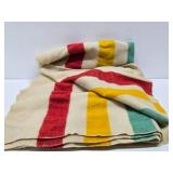 Vintage Hudson Bay Style Wool Blanket from Montgomery Wards Vintage Hudson Bay Style Wool Blanket from Montgomery Wards