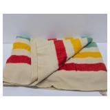Vintage Hudson Bay Style Wool Blanket from Montgomery Wards Vintage Hudson Bay Style Wool Blanket from Montgomery Wards