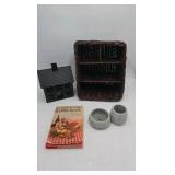 Basket with with home decorations