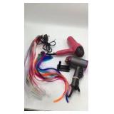 2 Hair dryers and hair accessories