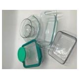 6 glass containers