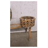 Vintage Spinning Wheel Flower Pot