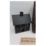 Basket with with home decorations