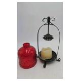 Oil lamp and  candle