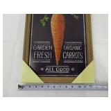 Carrots Chalkboard Sign - Garden Fresh Organic Carrots All Good, Wood Framed, 28 in Tall Carrots Chalkboard Sign - Garden Fresh Organic Carrots All Good, Wood Framed, 28 in Tall