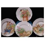 Pier 1 Hop Town Bunnies Salad Plates - 4-Piece Set - Rabbit Floral Design Pier 1 Hop Town Bunnies Salad Plates - 4-Piece Set - Rabbit Floral Design