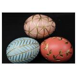 White Ceramic Rabbit Figurine - Includes 3 Decorated Easter Eggs White Ceramic Rabbit Figurine - Includes 3 Decorated Easter Eggs