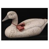Pair of Crackle-Glaze Ceramic Swan Figurines with Ribbon - Vintage Decor Pair of Crackle-Glaze Ceramic Swan Figurines with Ribbon - Vintage Decor