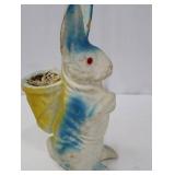 Easter Bunny Planter - Vintage Blue Ceramic Rabbit, 11 inches tall Easter Bunny Planter - Vintage Blue Ceramic Rabbit, 11 inches tall