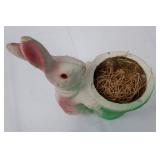 Vintage German Paper Mache Easter Bunny Candy Holder - 9.5 in tall Vintage German Paper Mache Easter Bunny Candy Holder - 9.5 in tall