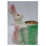 Vintage German Paper Mache Easter Bunny Candy Holder - 9.5 in tall Vintage German Paper Mache Easter Bunny Candy Holder - 9.5 in tall