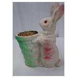 Vintage German Paper Mache Easter Bunny Candy Holder - 9.5 in tall Vintage German Paper Mache Easter Bunny Candy Holder - 9.5 in tall