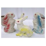 Ceramic Rabbit Planter - 3-Piece Set - Pastel Accents Ceramic Rabbit Planter - 3-Piece Set - Pastel Accents