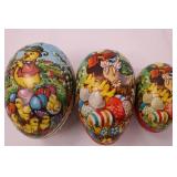 Vintage West German Paper Mache Easter Eggs - Chick & Egg Scenes (Lot of 3) Vintage West German Paper Mache Easter Eggs - Chick & Egg Scenes (Lot of 3)