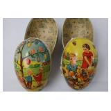 Pair of West German Vintage Easter Eggs - Hand-Painted Scenes Pair of West German Vintage Easter Eggs - Hand-Painted Scenes