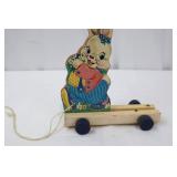 Fisher-Price Vintage Wooden Easter Bunny Pull Toy Fisher-Price Vintage Wooden Easter Bunny Pull Toy