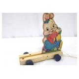 Fisher-Price Vintage Wooden Easter Bunny Pull Toy Fisher-Price Vintage Wooden Easter Bunny Pull Toy