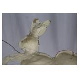 Rabbit in Wagon Figurine with Duck Pullers - Hand-Painted Easter Decor, Approximately 18 in Rabbit in Wagon Figurine with Duck Pullers - Hand-Painted Easter Decor, Approximately 18 in