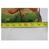 Rabbit in Wagon Figurine with Duck Pullers - Hand-Painted Easter Decor, Approximately 18 in Rabbit in Wagon Figurine with Duck Pullers - Hand-Painted Easter Decor, Approximately 18 in