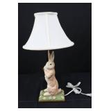 Midwest Rabbit Table Lamp - Floral Green Base with White Shade Midwest Rabbit Table Lamp - Floral Green Base with White Shade