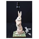 Midwest Rabbit Table Lamp - Floral Green Base with White Shade Midwest Rabbit Table Lamp - Floral Green Base with White Shade