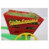 Easter Express Chicken Cart Toy - Yellow Rooster with Red Hay Basket Easter Express Chicken Cart Toy - Yellow Rooster with Red Hay Basket