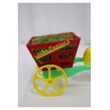 Easter Express Chicken Cart Toy - Yellow Rooster with Red Hay Basket Easter Express Chicken Cart Toy - Yellow Rooster with Red Hay Basket