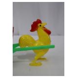 Easter Express Chicken Cart Toy - Yellow Rooster with Red Hay Basket Easter Express Chicken Cart Toy - Yellow Rooster with Red Hay Basket