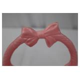 Rosbro Pink Easter Basket - Hard Plastic, Circa 1950s Rosbro Pink Easter Basket - Hard Plastic, Circa 1950s