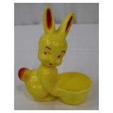 Vintage 1950s Easter Bunny Bobble-Head with Basket Yellow Vinyl Vintage 1950s Easter Bunny Bobble-Head with Basket Yellow Vinyl