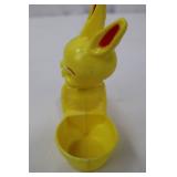Vintage 1950s Easter Bunny Bobble-Head with Basket Yellow Vinyl Vintage 1950s Easter Bunny Bobble-Head with Basket Yellow Vinyl