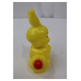 Vintage 1950s Easter Bunny Bobble-Head with Basket Yellow Vinyl Vintage 1950s Easter Bunny Bobble-Head with Basket Yellow Vinyl