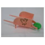 Vintage Hand-Painted Easter Figures with Pink Wheelbarrow - Mid-Century Lot of 4 Vintage Hand-Painted Easter Figures with Pink Wheelbarrow - Mid-Century Lot of 4