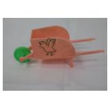 Vintage Hand-Painted Easter Figures with Pink Wheelbarrow - Mid-Century Lot of 4 Vintage Hand-Painted Easter Figures with Pink Wheelbarrow - Mid-Century Lot of 4