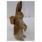 Vintage German Rabbit Figurines - 2-Piece Set with Basket, 9-inch Tall Bunny Vintage German Rabbit Figurines - 2-Piece Set with Basket, 9-inch Tall Bunny