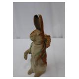 Vintage German Rabbit Figurines - 2-Piece Set with Basket, 9-inch Tall Bunny Vintage German Rabbit Figurines - 2-Piece Set with Basket, 9-inch Tall Bunny