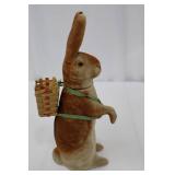 Vintage German Rabbit Figurines - 2-Piece Set with Basket, 9-inch Tall Bunny Vintage German Rabbit Figurines - 2-Piece Set with Basket, 9-inch Tall Bunny