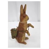 Vintage German Rabbit Figurines - 2-Piece Set with Basket, 9-inch Tall Bunny Vintage German Rabbit Figurines - 2-Piece Set with Basket, 9-inch Tall Bunny