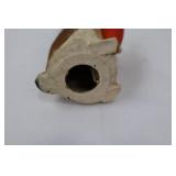 German Papier-Mache Easter Bunny Collectible - Carrot Holder with Evergreen Sprig German Papier-Mache Easter Bunny Collectible - Carrot Holder with Evergreen Sprig