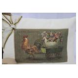 Flecked Bunny Plush 18 in Tall - Teal Ribbon Easter Decor Flecked Bunny Plush 18 in Tall - Teal Ribbon Easter Decor