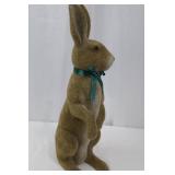 Flecked Bunny Plush 18 in Tall - Teal Ribbon Easter Decor Flecked Bunny Plush 18 in Tall - Teal Ribbon Easter Decor